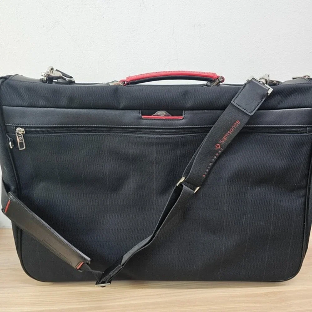 Samsonite Carry On Travel Bag Black Label‎ 2 Way Luggage Briefcase Suit Bag Luxe